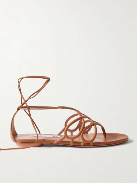 Infinito leather sandals Tan