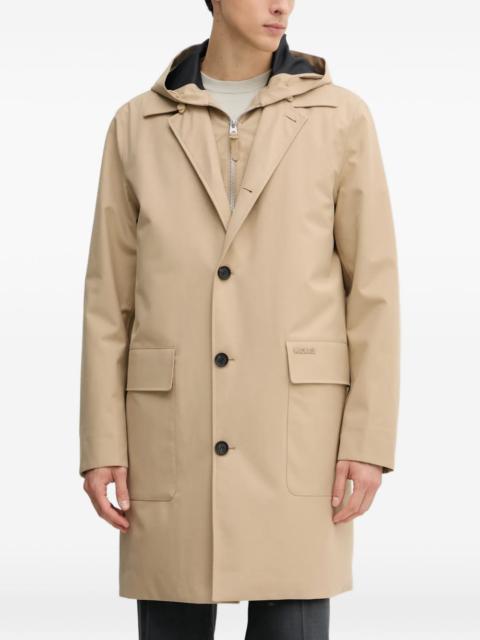 Mathias hooded buttoned coat