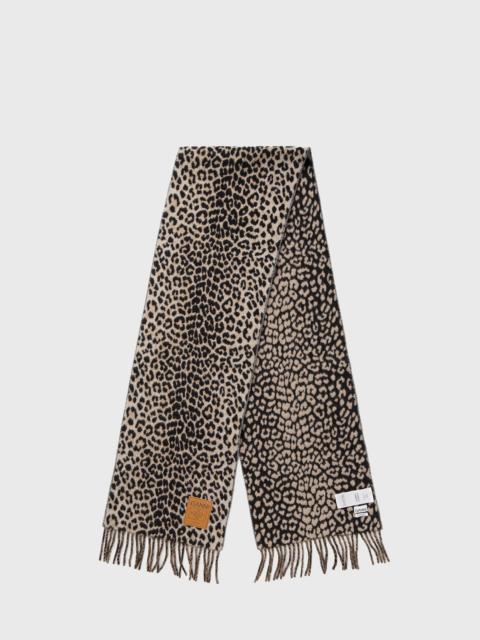 Double Face Wool Knit Scarf