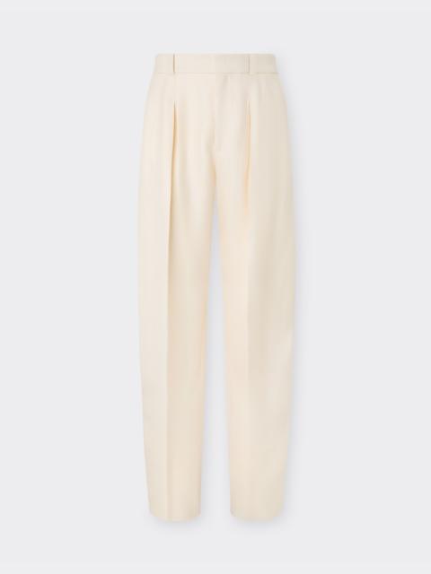 Shantung silk trousers