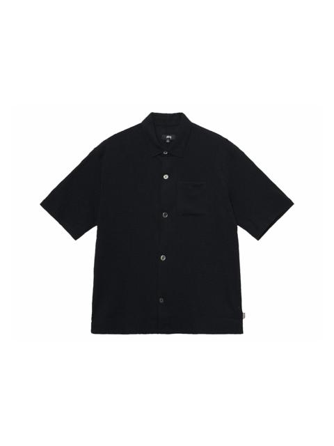 Stussy Boxy Flat Crinkled Hem Shirt Black