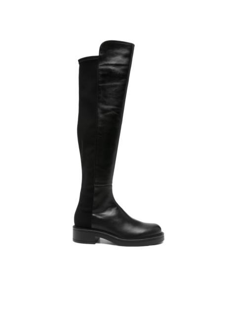 40mm leather panelled knee-high boots