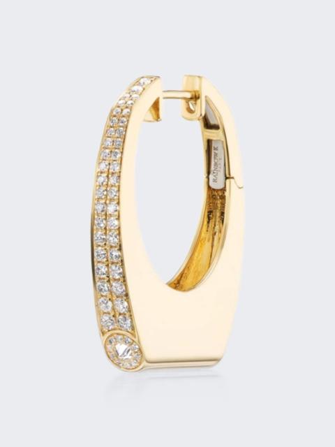 Grace Nano Earring 14k Yellow Gold, White Diamonds