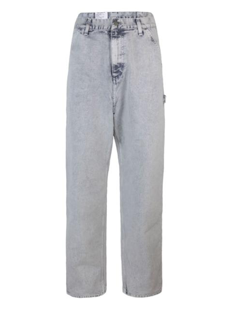 acid-wash pocket jeans