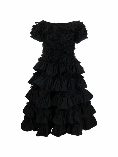 ruffled flared dress
