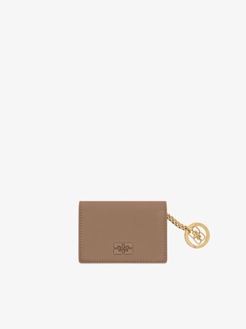 BOU CARD HOLDER WITH FLAP IN BROWN