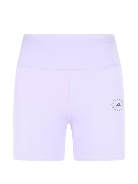 high-waist logo-detail shorts