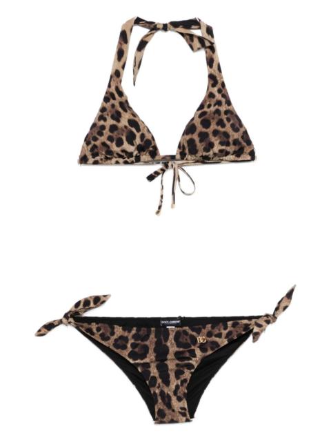 leopard-print tie bikini