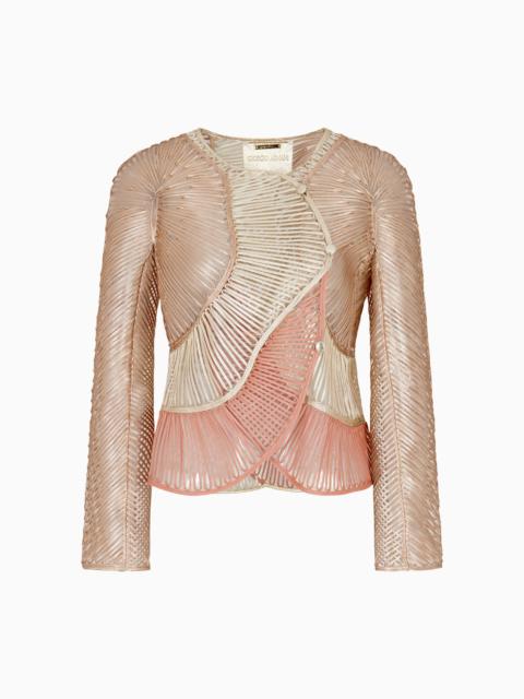 PEARLISED NAPPA-LEATHER JACKET