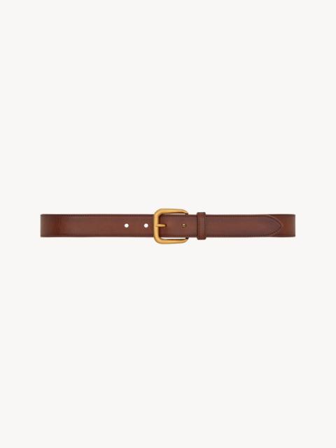 RECTANGULAR BUCKLE BELT IN LEATHER