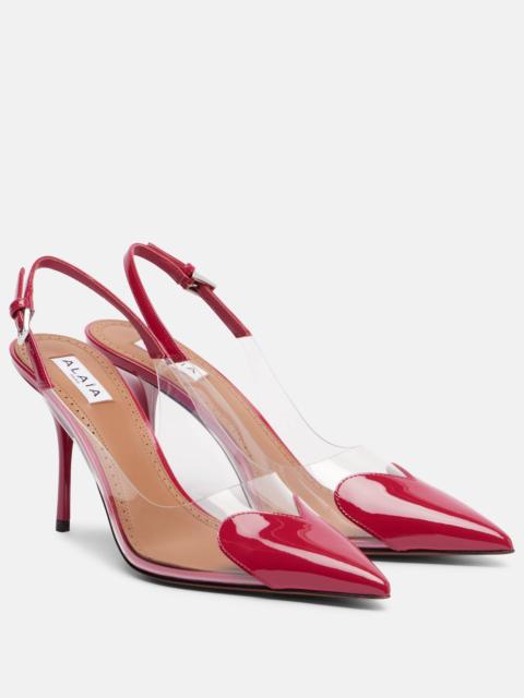 Le Cœur 90 patent leather slingback pumps
