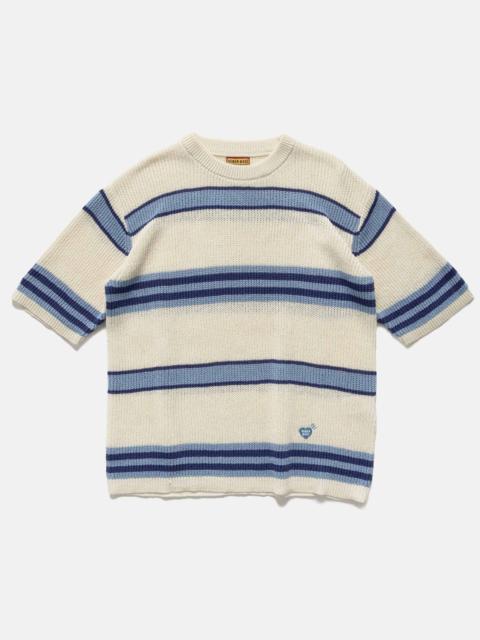 Striped S/S Knit Blue