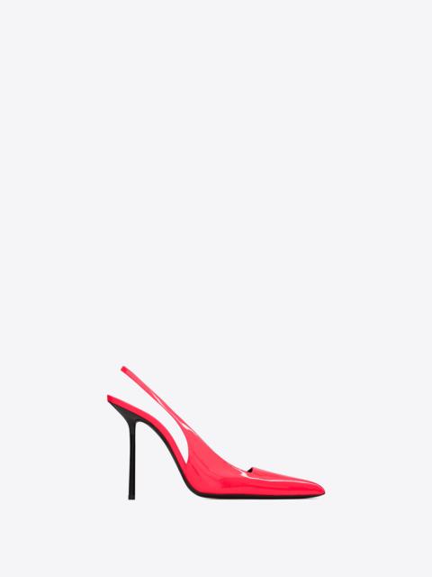 kiss slingback pumps in patent leather
