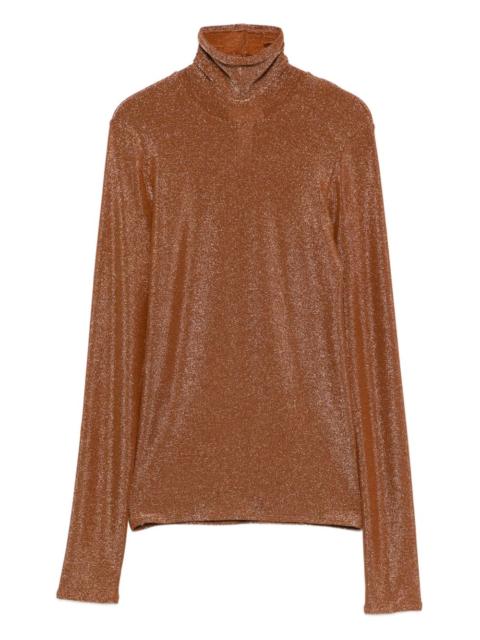 lurex turtleneck top