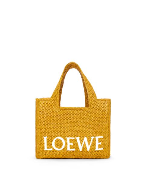 Small LOEWE Font Tote in raffia