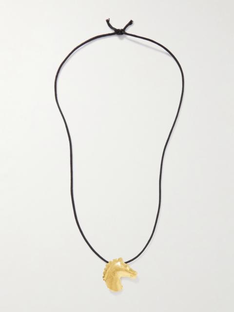 Aethon Gold-plated And Cord Necklace