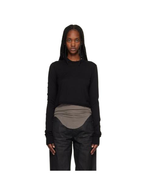 Black Temple Cropped Level LS T-shirt