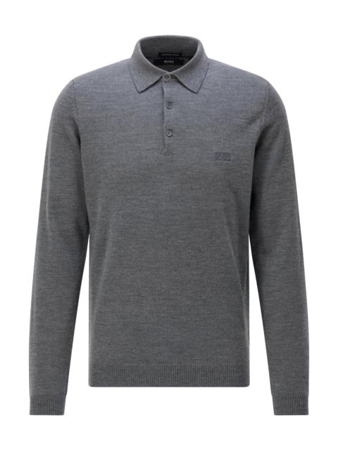 KNIT POLO SWEATER IN VIRGIN WOOL