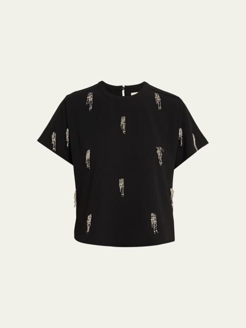 Abelia Embellished Crewneck T-Shirt