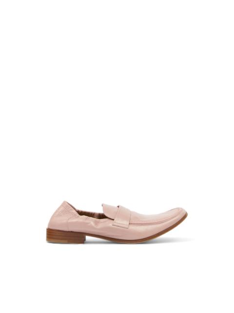 penny strap leather ballet flats