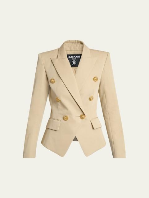 6-Button Double-Breasted Gabardine Jacket