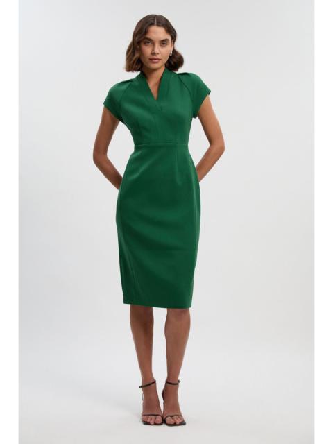 Structured Crepe Forever Pencil Midi Dress