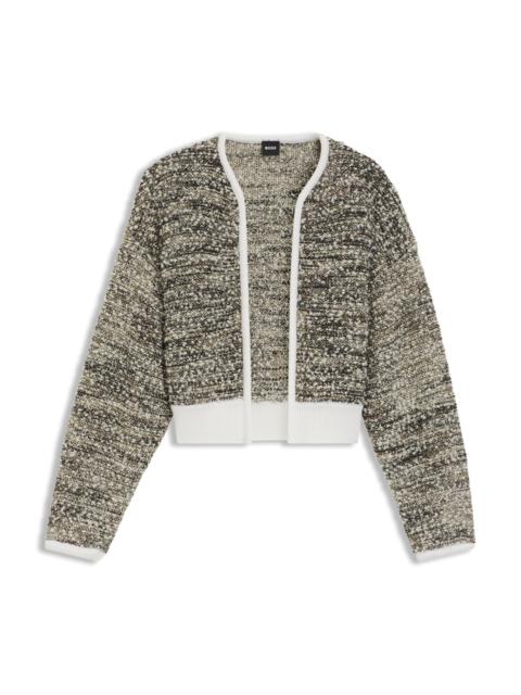 WOOL-BLEND CARDIGAN IN METALLIC TWEED