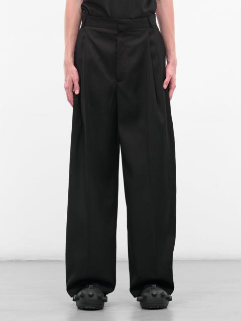 Black Sun Wool Wide Trousers