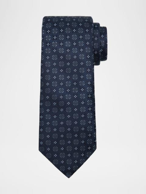 Men's Geometric Silk Tie