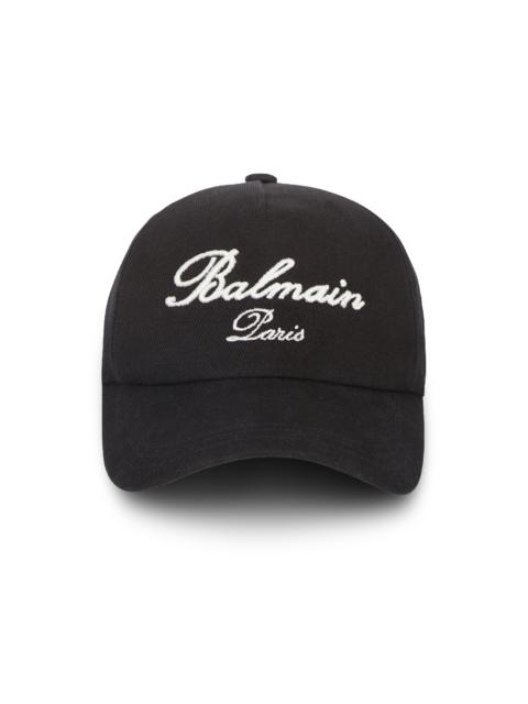 Cotton cap with Balmain Signature embroidery