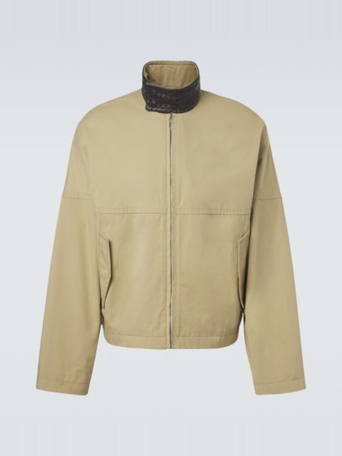 Intrecciato cotton blouson jacket