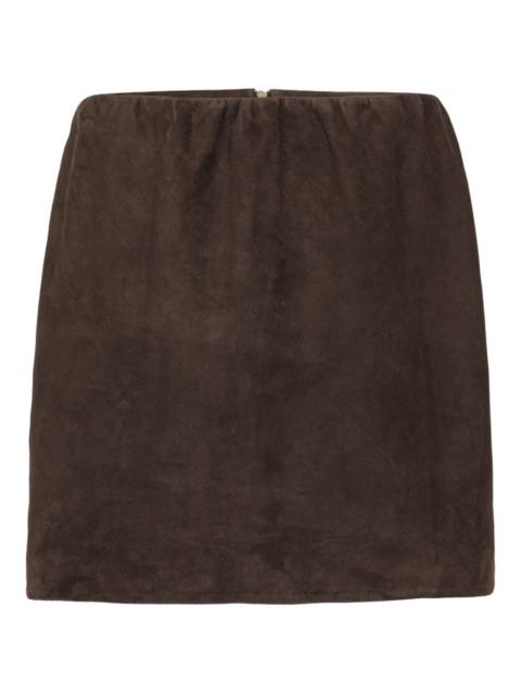 suede mini skirt