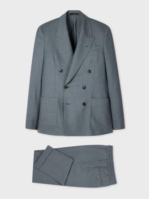 A Suit To Travel In - Blue Marl Double-Breasted Suit