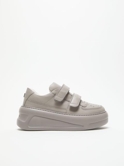 Velcro strap platform sneakers - Taupe grey