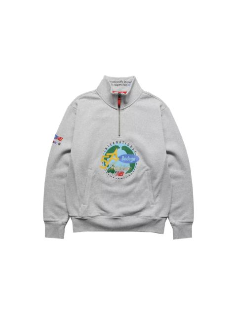 New Balance x Bodega Quarter Zip Sweatshirt Athletic Grey