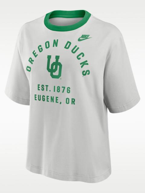 Oregon Legacy Arch Script Boxy Women's Nike College T-Shirt