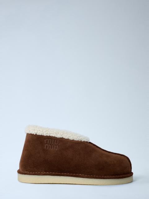 Suede Logo Motifs Boots