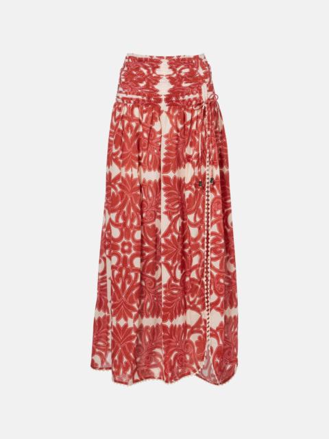 Carla printed cotton maxi skirt