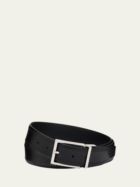 Men's Reversible Burnished Leather Belt