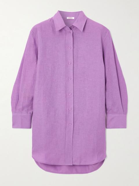 L'intemporel Mignonette linen shirt Purple