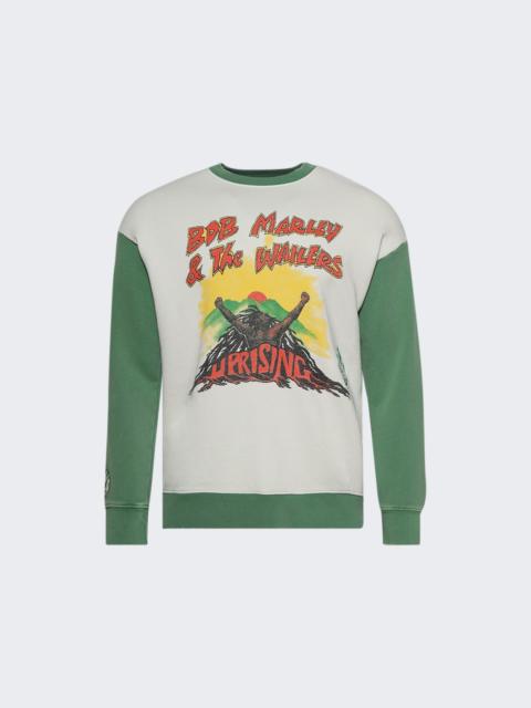 Bob Marley Classic Crew Sweatshirt White And Grass Green