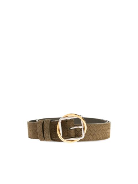 woven buckled belt