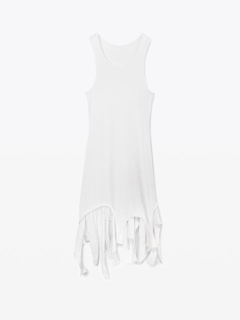 White Cotton Deconstructed Minidress