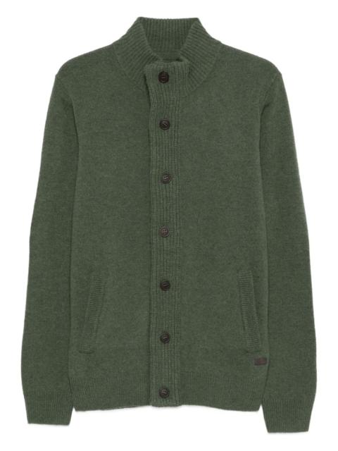 elbow-patch cardigan