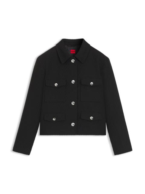 REGULAR-FIT BLAZER IN SOFT BOUCLÉ