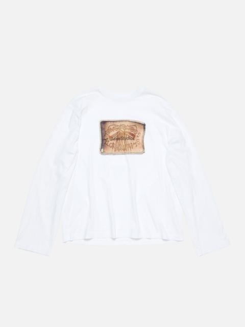 Print long-sleeve t-shirt - White