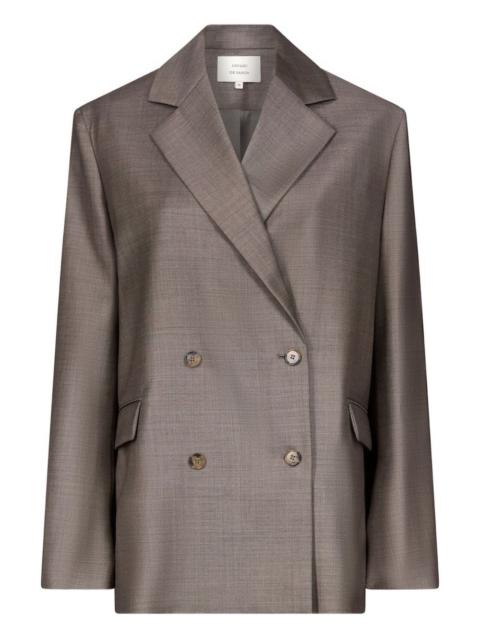 Donau Lds double-breasted flap blazer