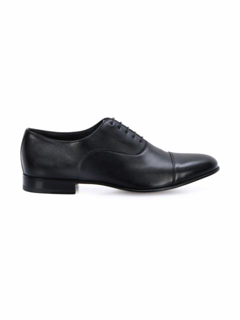 Men's polished black leather Oxford shoe