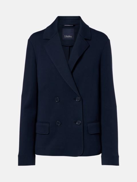 Badia double-breasted cotton-blend blazer