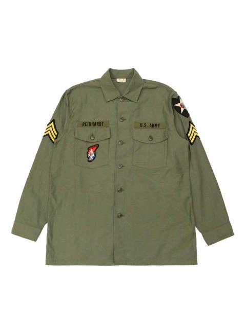 SHIRT MAN'S COTTON SATEEN OLIVE GREEN SHADE107 - DEMILITARIZED ZONE - BR29586